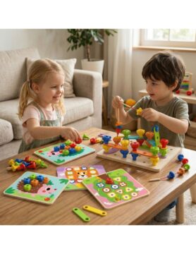 tooky-toy-wielofunkcyjna-tablica-zestaw-kolorowych-srubek-nauka-ksztaltow