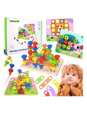 tooky-toy-wielofunkcyjna-tablica-zestaw-kolorowych-srubek-nauka-ksztaltow